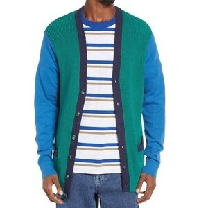 BP. Men's Colorblock Varsity Cardigan